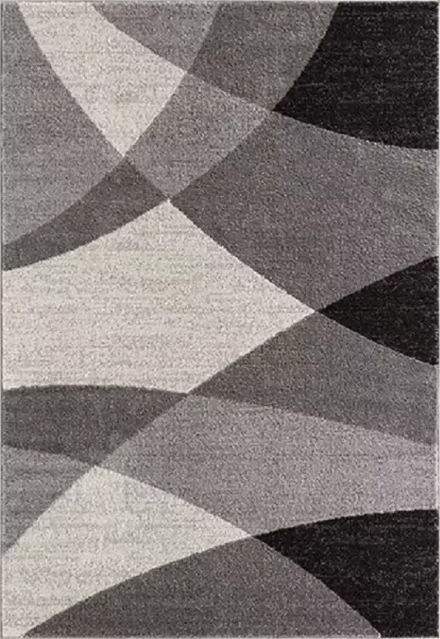 Karpet24 Vloerkleed Thales -120 x 160 cm modern laagpolig voor woonkamer slaapkamer contour geometrische patronen golvend patroon grijs - Foto 2