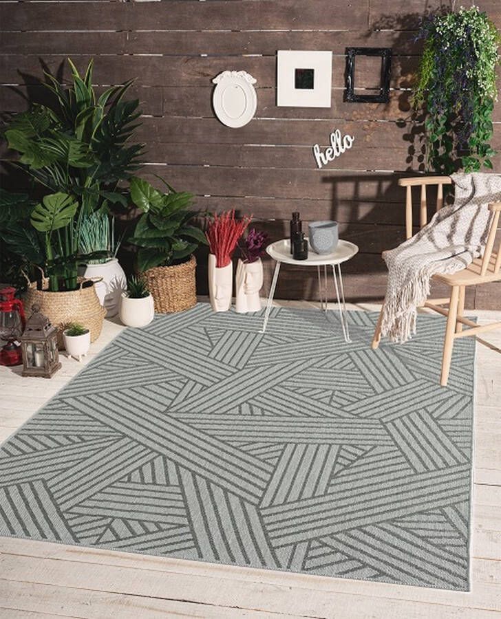 Merinos Laagpolig Sisal Vloerkleed Antraciet-120 x 170 cm - Foto 2