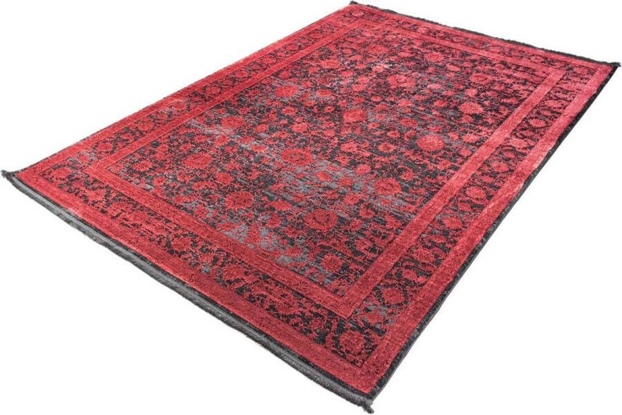 Merinos Laagpolig Vloerkleed Brooklyn Klasieke Stijl Rood-120 x 170 cm