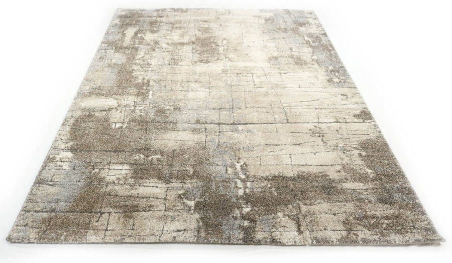 Merinos Marmer Design Vloerkleed Ibiza 601-99 Earth Grijs-Beige-140 x 200 cm