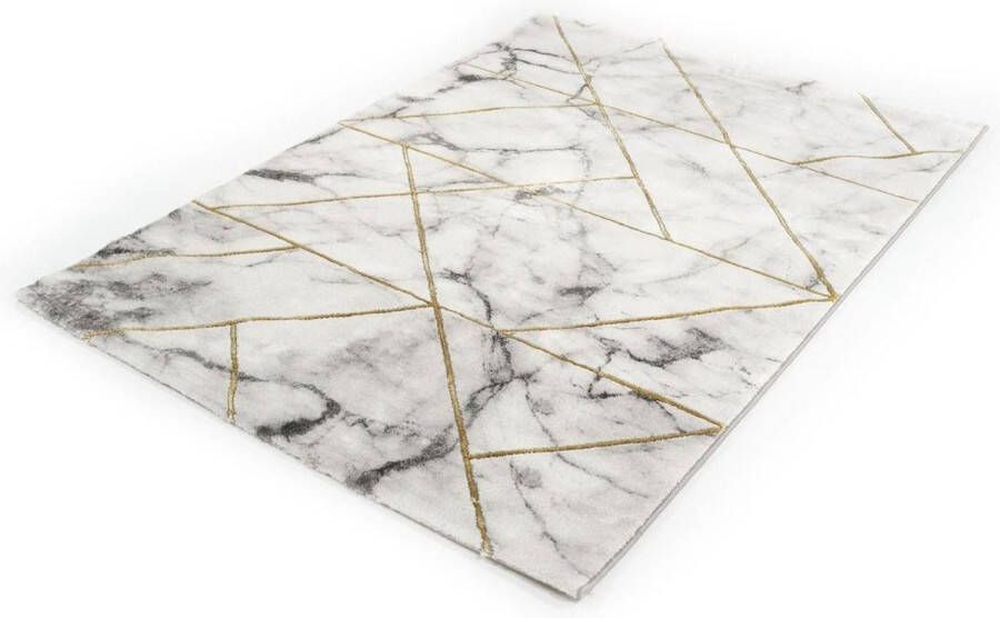 Merinos Marmer Look Vloerkleed Vintage Craft 23299-296 Grijs-Goud-200 x 290 cm - Foto 2