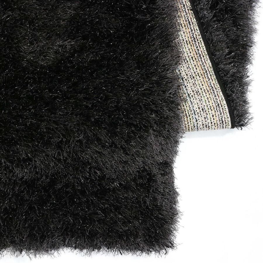 Merinos Hoogpolig Vloerkleed Met Glittergaren Antraciet-160 x 230 cm