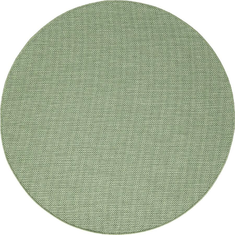 Merinos Karpet24 Sisal – Modern Effen Vloerkleed voor Binnen & Buiten Groen-Ø 160 cm rond