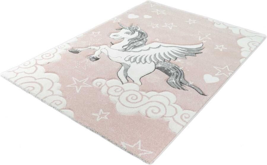 Merinos Kindervloerkleed Eenhoorn Pastel Roze -80 x 150 cm