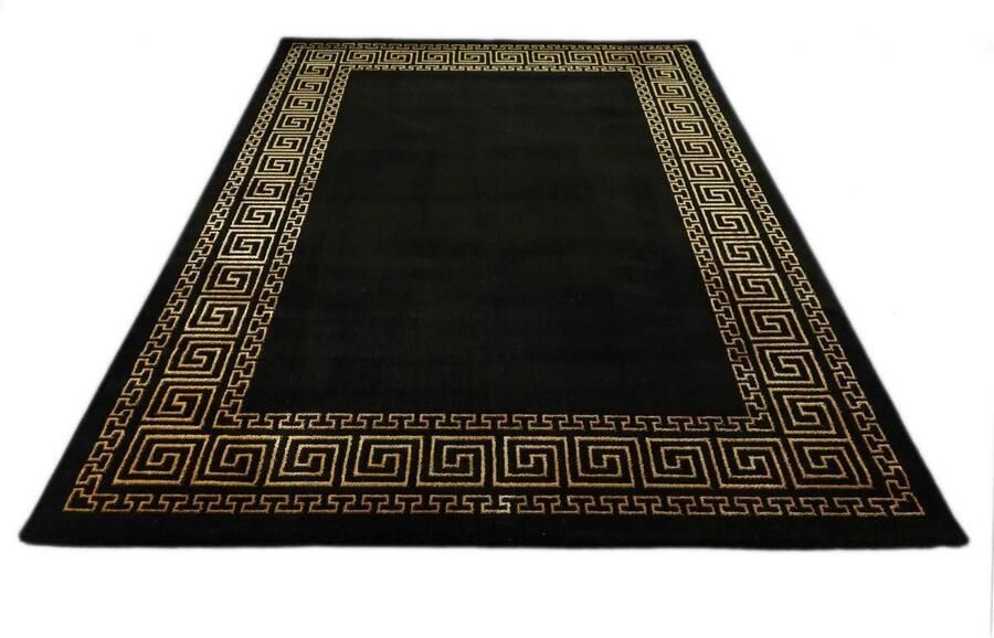 Merinos Neoklassieke Vloerkleed Craft Deluxe 23401-975 Zwart-Goud-200 x 290 cm