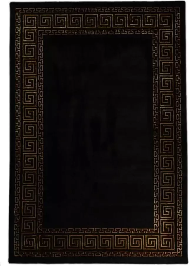 Merinos Neoklassieke Vloerkleed Craft Deluxe 23401-975 Zwart-Goud-120 x 170 cm