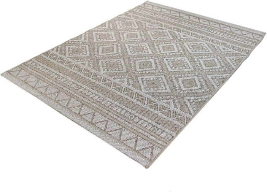 Merinos Ottowa Buitenvloerkleed Beige patroon -140 x 200 cm