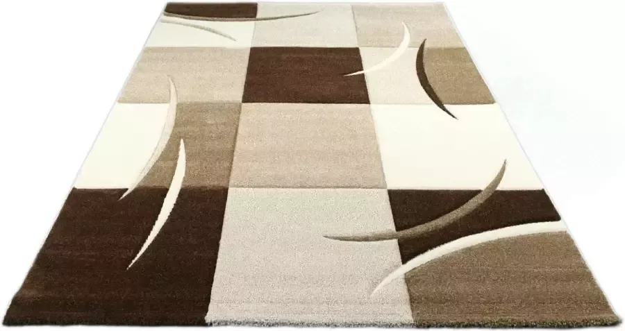 Merinos Trendy Vloerkleed Diamond 665-80 Brown 80 x 150 cm