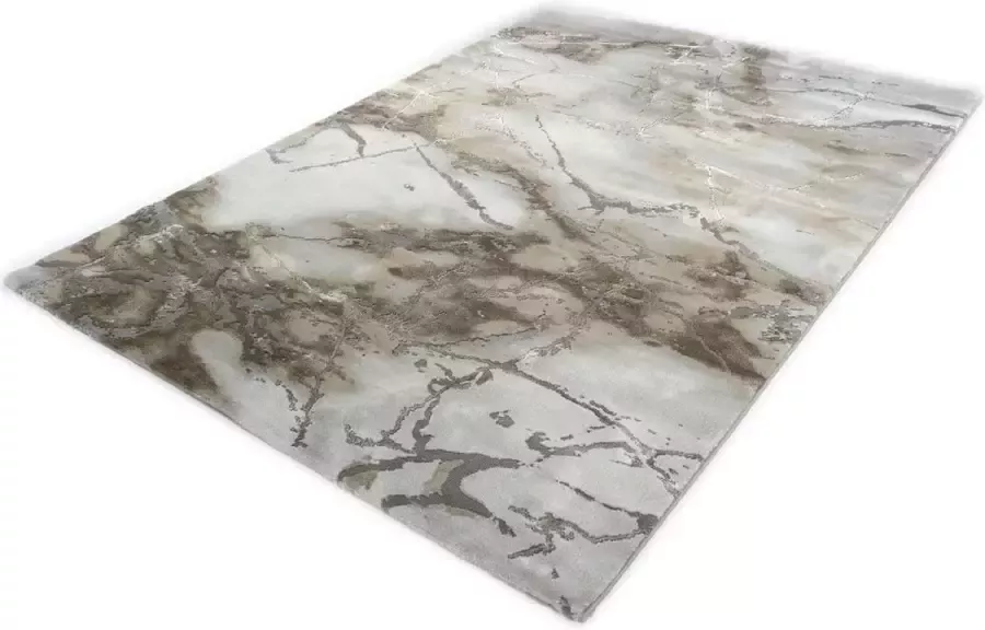Merinos Vintage Vloerkleed Marmer Look Craft Grijs-Beige 80 x 300 cm Tijdloze Elegantie voor Woonkamer of Slaapkamer - Foto 2
