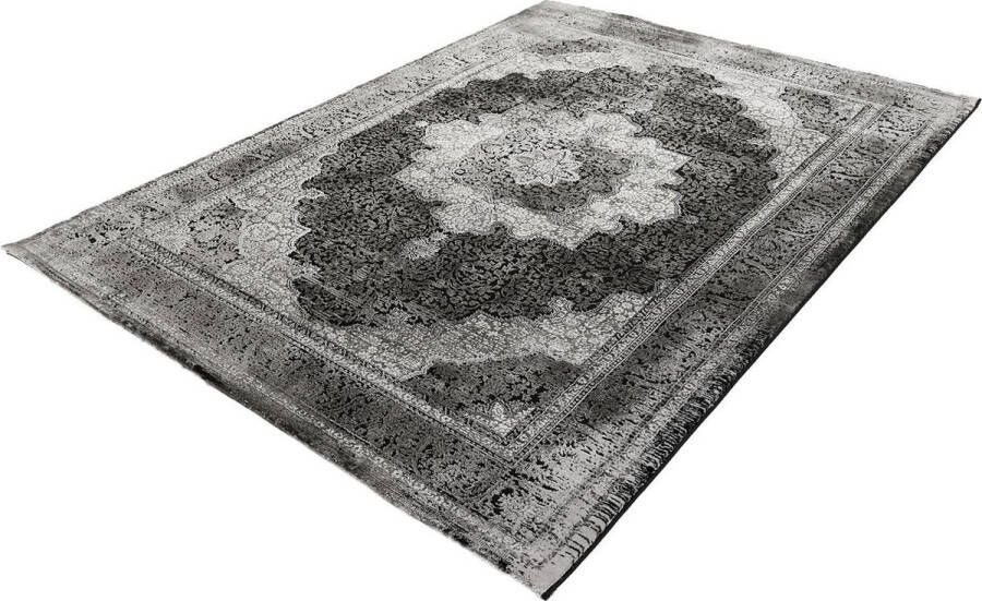 Merinos Vloerkleed Craft deluxe zwart vintage patroon-160 x 230 cm