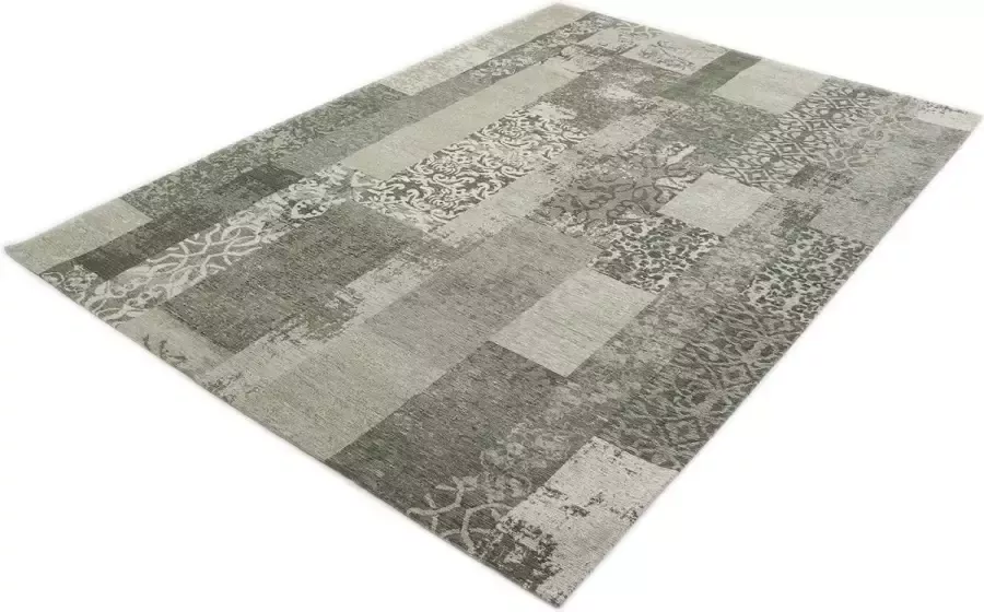Merinos Vloerkleed Vintage Patchwork Marakesh Grijs 135 x 200 cm