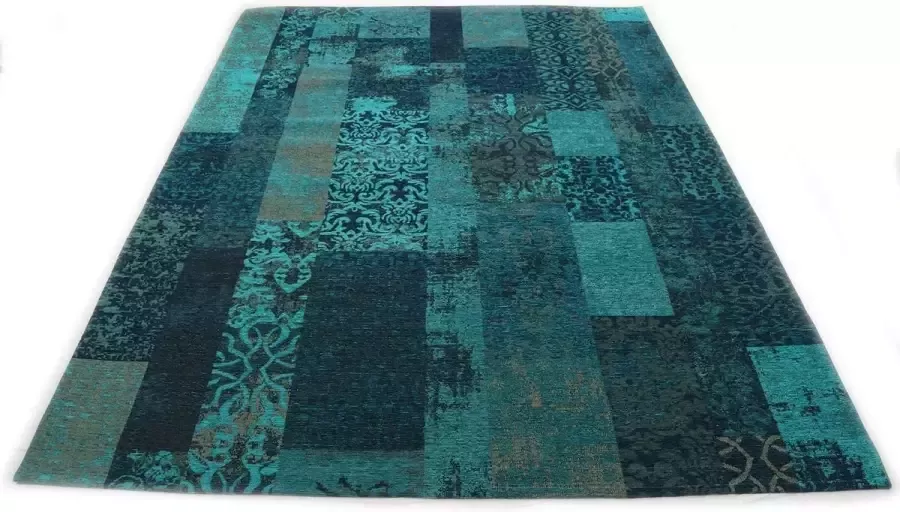 Merinos Vloerkleed Vintage Patchwork Marakesh Turquoise 200 x 290 cm - Foto 2
