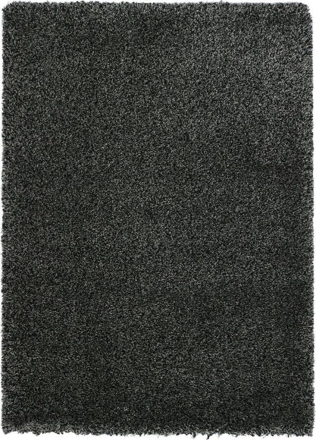 Merinos Karpet24 Vloerkleed Shaggy Deluxe 5533-90 Black-Melange 120x170 cm