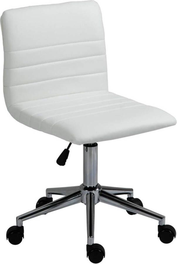 Merk-loos Linus Bureaustoel voor kinderen draaistoel kunstleren bekleding wit