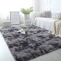 Merk los tapijten zacht pluizig tapijt antislip vloerkleden dik vloertapijt mat voor woonkamer slaapkamer (donkergrijs 80 x 160 cm) - Thumbnail 2