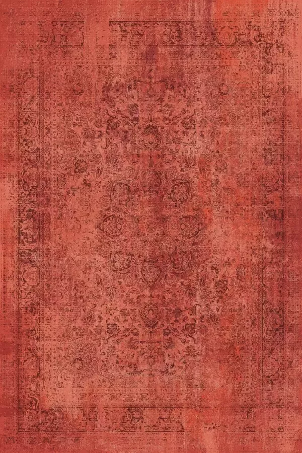 Merkador Istanboel-11014 Vintage Wasbaar Bedrukt tapijt op chenille stof Vloerkleed Antislip 120x180 cm