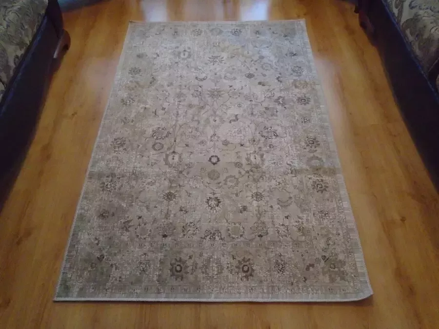 Merkador Istanboel-11069 Bedrukt tapijt op chenille stof Vloerkleed Laagpolig Antislip Wasbaar 120x180 cm