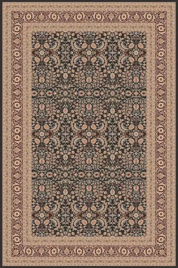 Merkador Tebriz 10002 Gebloemd Bedrukt tapijt op chenille stof Vloerkleed Antislip 120x180 cm