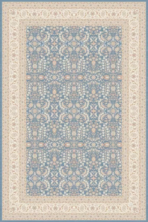 Merkador Tebriz 10005 Gebloemd Bedrukt tapijt op chenille stof Vloerkleed Antislip 120x180 cm