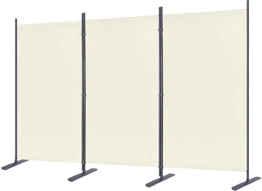 Merkloon Opvouwbare Kamerscherm 3-delig 275x180 cm – Vrijstaand Scherm – Tuinscherm & Balkon Privacywand – Paravent – Beige