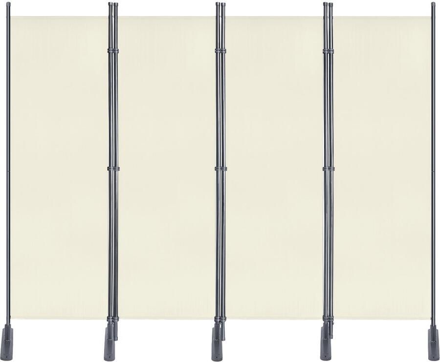 Merkloon Opvouwbare Kamerscherm 4-delig 225x180 cm – Vrijstaand Scherm – Tuinscherm & Balkon Privacywand – Paravent – Beige