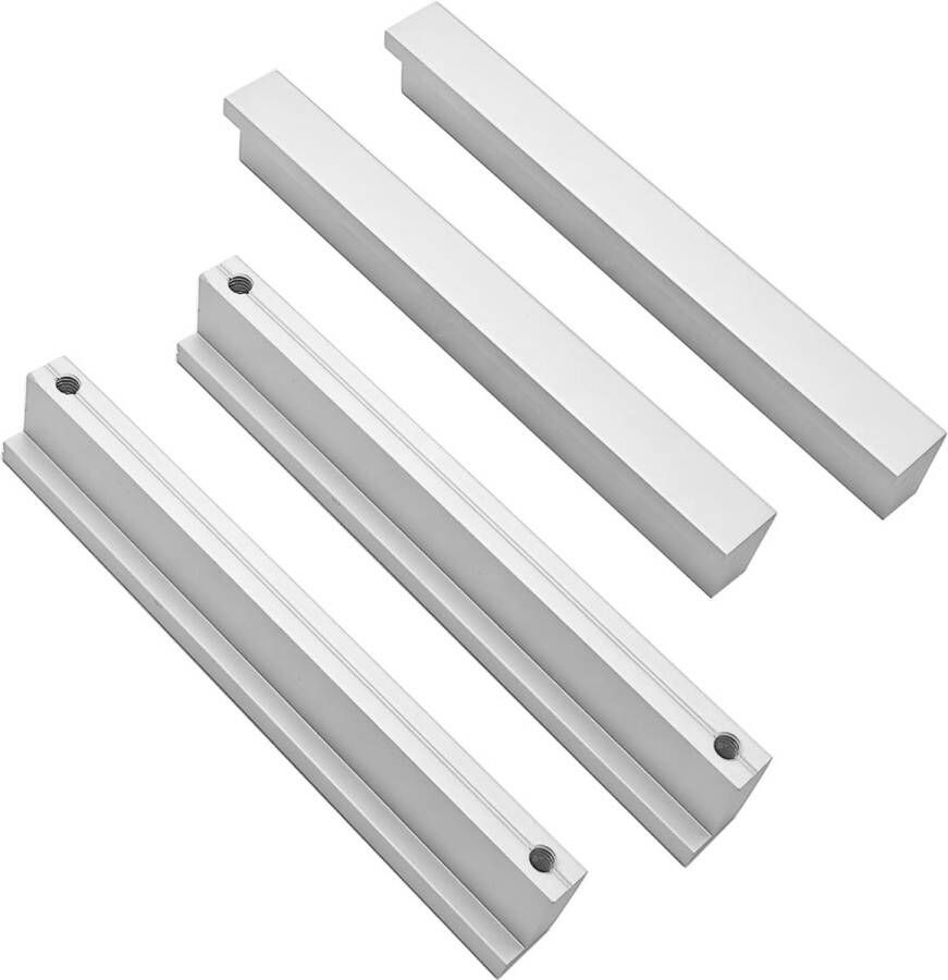 merkloos 10-pack moderne aluminiumlegering kast deurgreep meubels lade trekt knoppen gat midden 192 mm