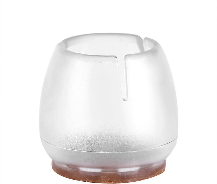 'merkloos'' 16 stuks Transparante PVC tafel- en stoelmeubelpoot antislip voetkussens bekerhoezen vloerbeschermers M