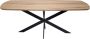 Merkloos BLACK FRIDAY DEAL 1x Recht Mango Eettafel Kleur : Zwart 220x100x76 Swiss edge Afgeronde hoeken (zijkanten) Spinpoot groot smal - Thumbnail 1