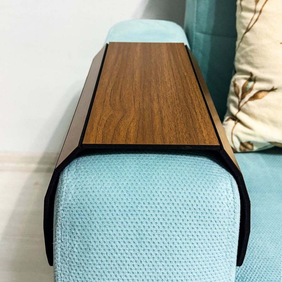 Ultimate Premium Product Ultimate Premium 2 Flexibel Armleuning Dienblad Armleuning Bescherming Dienblad Bank Antislip Bankje Tafel Organiser 40x28 5 CM Bruin - Foto 2