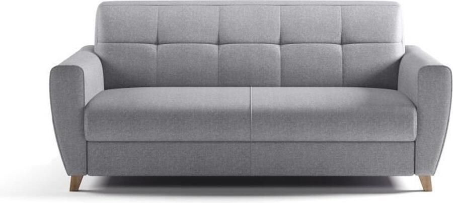 Merkloos 3-zits express slaapbank SKY Grijze stof 192 x 100 x 88 cm