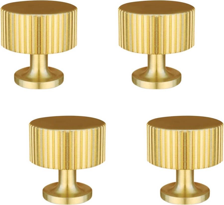 Merkloos 4 gouden meubelknoppen vintage kastgrepen vintage gouden kastknoppen rond voor slaapkamer badkamer