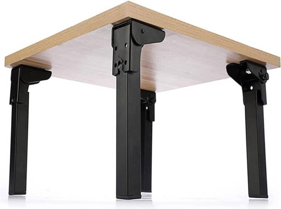 Merkloos 4 opvouwbare haarspeldtafelpoten zelfsluitende scharnieren moderne salontafel uit het midden van de eeuw praktische opvouwbare tafelpoten nachtkastjes en draagbare laptoptafelpoten zwart