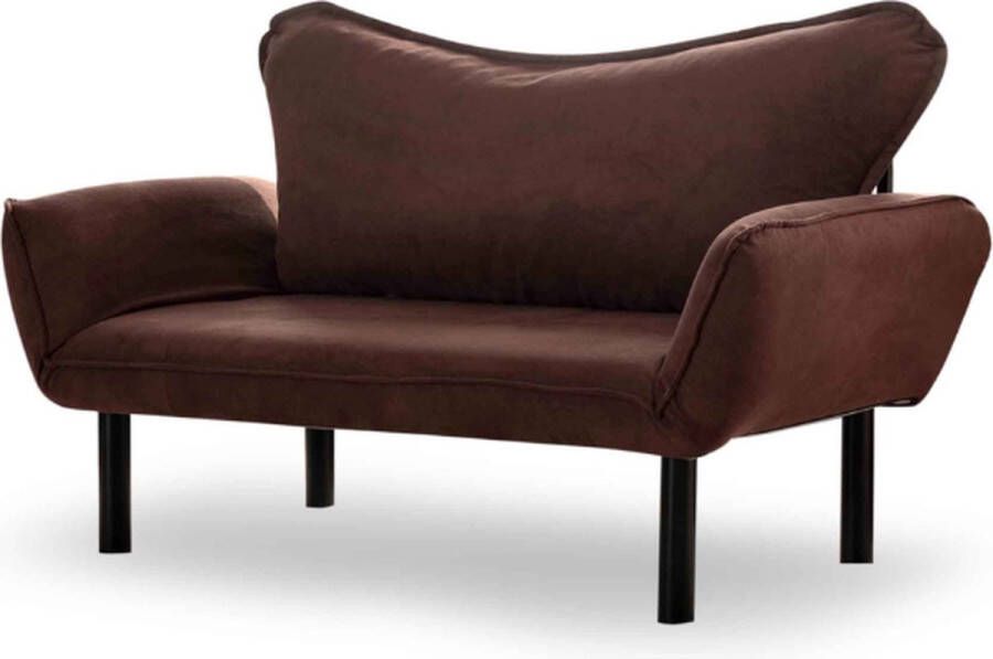 merkloos Asir bankbed slaapbank Sofa 2-zitplaatsen Bruin 140 x 65 x 70 cm
