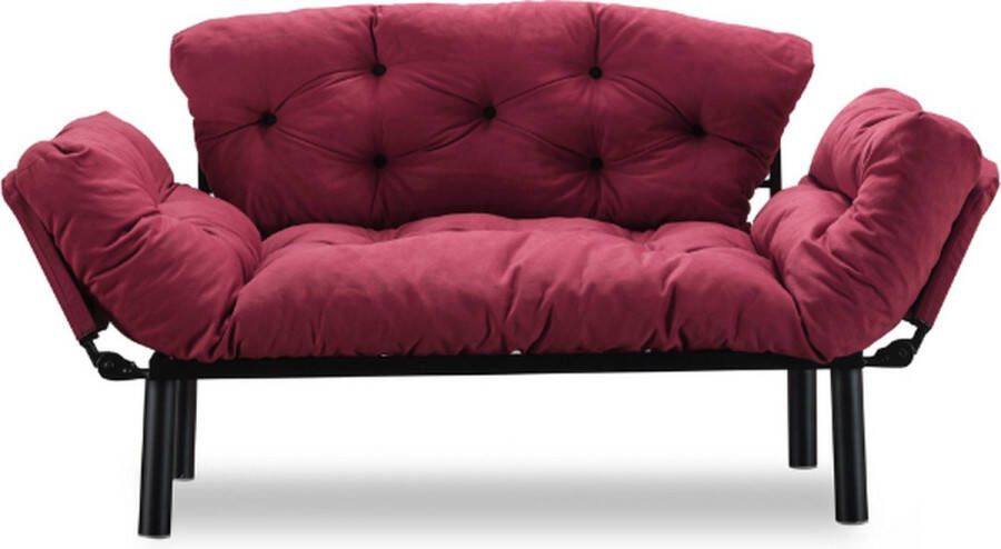 Merkloos Asir bankbed slaapbank Sofa 2-zitplaatsen Kastanjebruin 155 x 70 x 85 cm