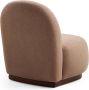 Emob Stijlvolle Wing Chair met Beukenhouten frame en Polyester stof- Cappuccino kleur - Thumbnail 1