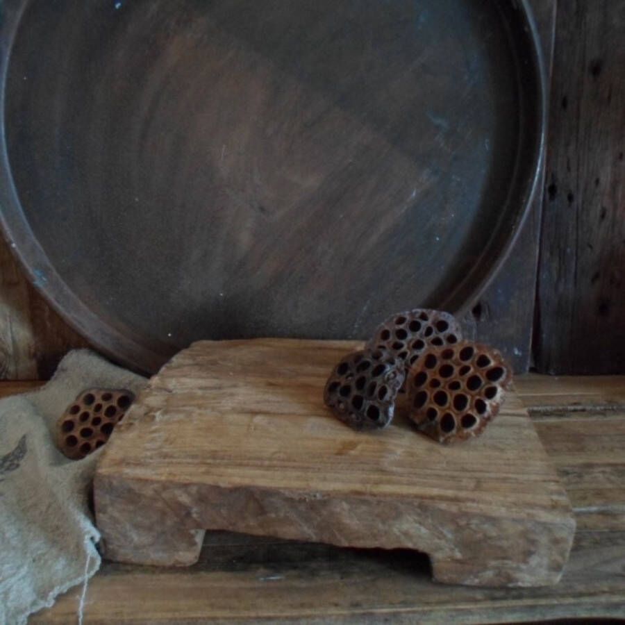 Merkloos Authentieke houten bajot tafel bajot plank met vier pootjes