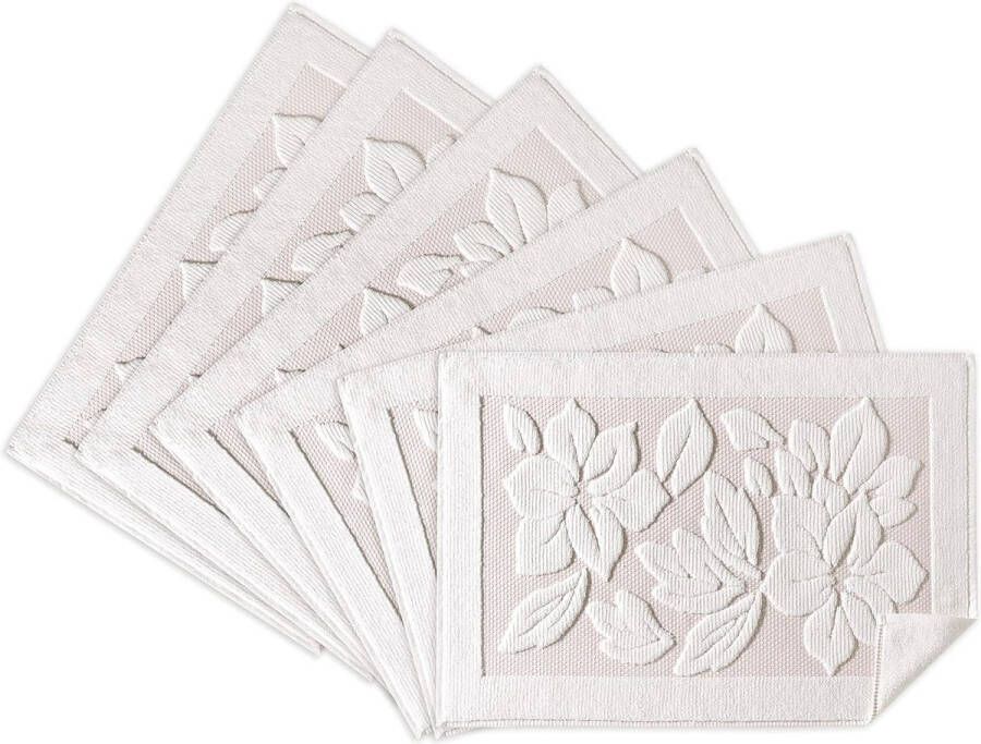 Merkloos Badkamertapijt Vloerkleed van 100% katoen Washandje (crème)