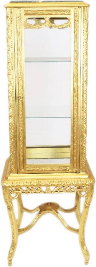 Merkloos Barok glas vitrine goud
