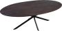 Merkloos BLACK FRIDAY DEAL 1x Ovaal Mango Eettafel Kleur : Walnoot (Donker bruin) 260x110x76 Swiss edge Verjongd Afgeronde zijkanten Spinpoot smal - Thumbnail 1