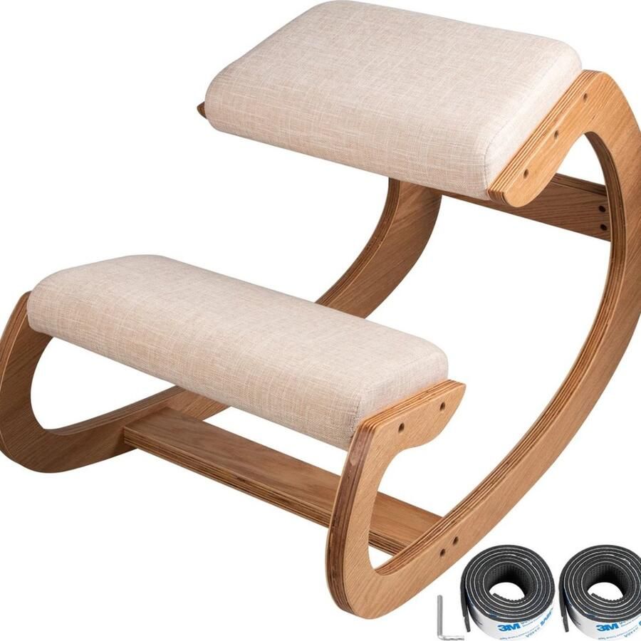 Merkloos Bureaustoel Ergonomische Bureaustoel Kniestoel Ergonomisch Schommelstoel Wiebelkruk Balansstoel Balanskruk Kniekruk