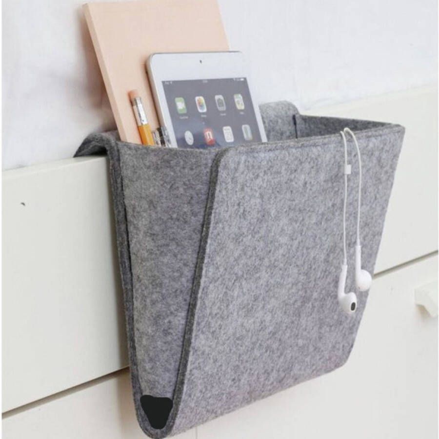 merkloos Bwa Commerce Vilten Opbergzak voor Bed en Bank Bedzak Nachtkastje voor Ipad & Boeken Bedtas Bedplank Bedside Pocket Opbergzak Bed Organizer Bank Organizer Bed Opbergzak