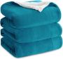 Merkloos Dekbed sherpa deken fleece microvezel voor bed en bank grijs 240x220cm deken voor 2 persoons super zachte donzige deken voor woonkamer en slaapkamer - Thumbnail 1