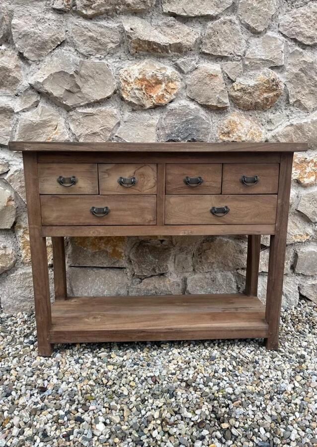 'merkloos'' Dressoir Teakhout 100cm Breed - Foto 2