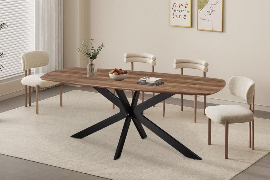 Rousseau eettafel aziz- 200cm- ovaal- mango
