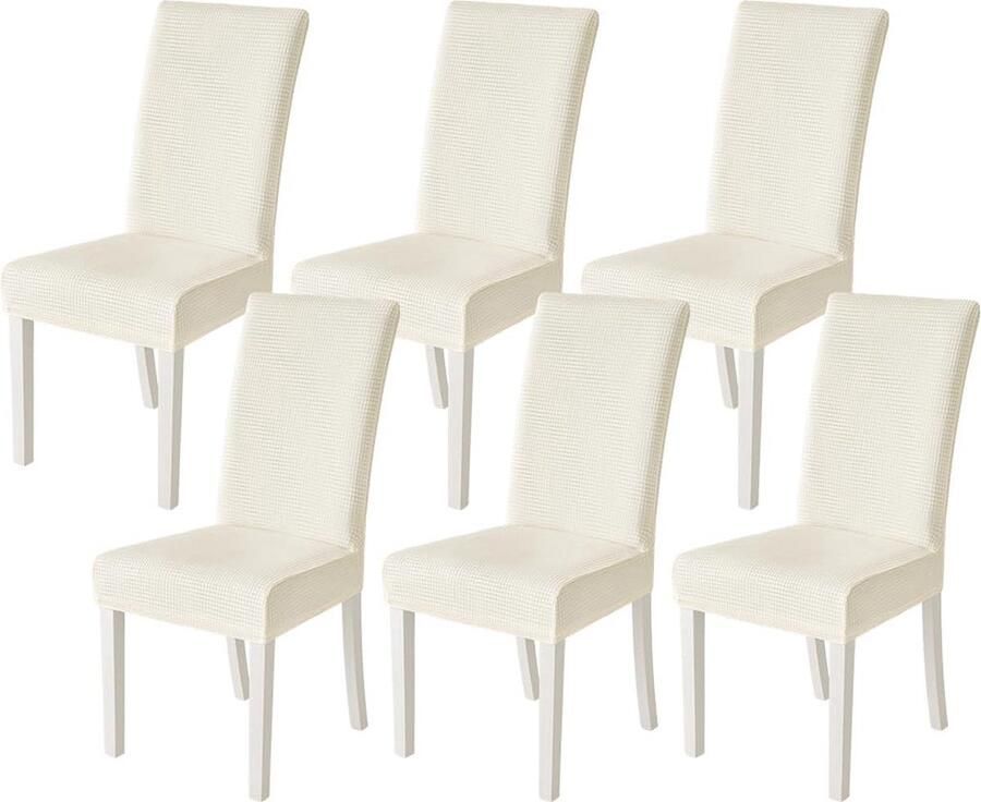 Merkloos Stoelhoezen Eetkamerstoel Elastische Stoelhoes Moderne Eetkamerstoelhoes Verwijderbare Wasbare voor Hotelfeest Bruiloft Eetkamer (Grijs-modern 6 stukken)