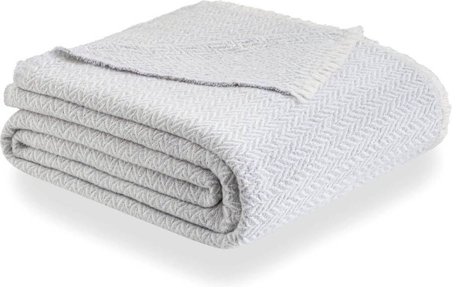 Merkloos Extra zachte katoenen deken vier seizoenen multifunctionele sprei plaid voor bed foulard sprei bankovertrek PRCMAMSGRCL lichtgrijs 230 x 240 cm
