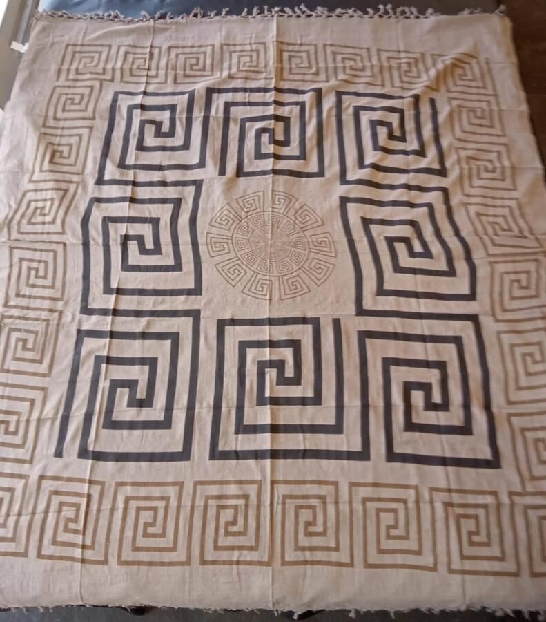 IbizaVibes doek laken Strandlaken bedovertrek schaduwdoek muur decoratie tafellaken picknickkleed tafel kleed bankkleed mandala wit zilver 240 x 210 cm hydrofiel katoen wasbaar in machine XXL laken XXL Doek