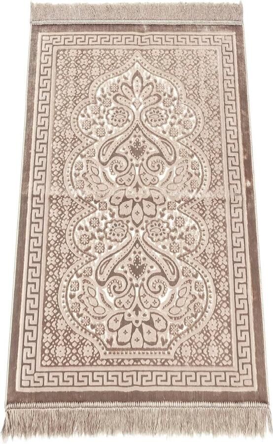 'merkloos'' Islamitische Gebedskleed Islamitische Geschenken Luxe Fluweel Vloerkleed Gebedskralen