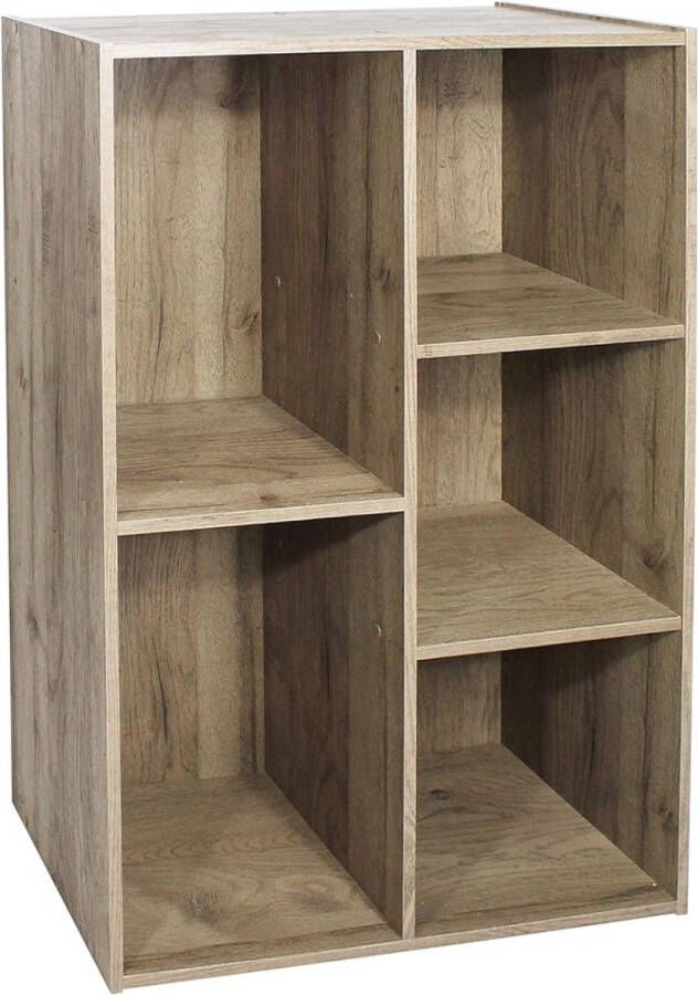 Merkloos kast open kast Modulair Design kantoor woonkamer slaapkamer Basic Storage Shelf CX-23C AsbruinHouten plank kubuskast boekenkast