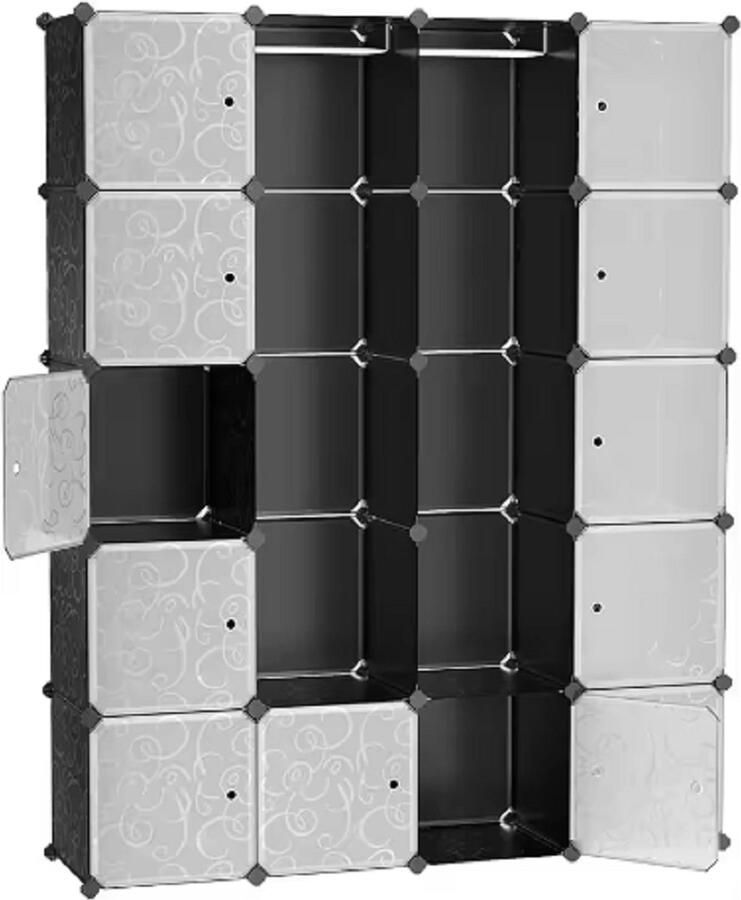 Merkloos Kleding kast wand rek Kinder kamer kast met deuren opberg met schappen kledingkast